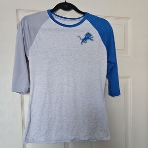 Detroit Lions Nike 3/4 Sleeve Raglan Tee